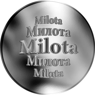 Náhled Averzní strany - Slovenská jména - Milota - velká stříbrná medaile 1 Oz