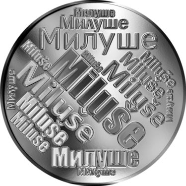 Náhled Averzní strany - Česká jména - Miluše - velká stříbrná medaile 1 Oz