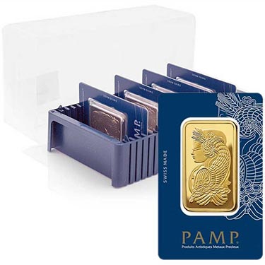 Náhled - Pamp 100 gramů - Investiční zlatý slitek - Set 10ks slitků
