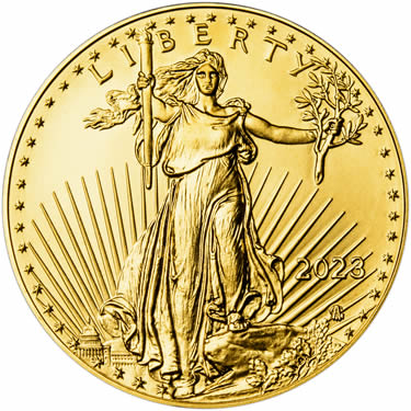 Náhled Averzní strany - 1 OZ American Eagle Gold - Investiční zlatá mince