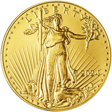 Náhled Averzní strany - 1 OZ American Eagle Gold - Investiční zlatá mince