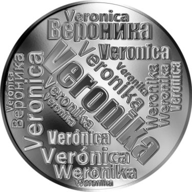 Náhled Averzní strany - Česká jména - Veronika - velká stříbrná medaile 1 Oz