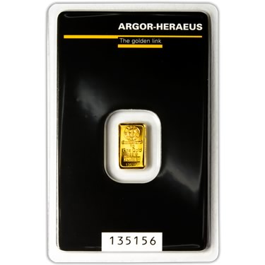 Náhled Averzní strany - Argor-Heraeus SA 1 gram - KINEBAR - Investiční zlatý slitek