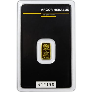 Náhled Averzní strany - Argor-Heraeus SA 1 gram - KINEBAR - Investiční zlatý slitek