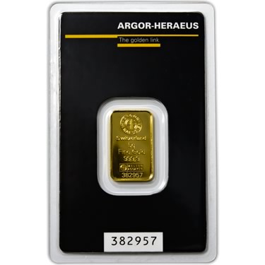 Náhled Averzní strany - Argor-Heraeus SA 5 gram - KINEBAR - Investiční zlatý slitek